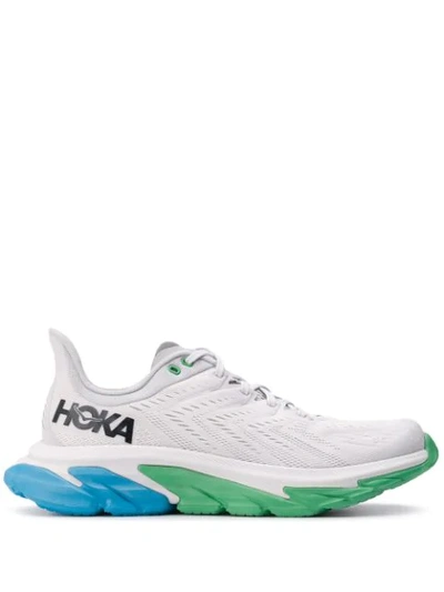 Shop Hoka One One Clifton Edge Mesh Sneakers In Grey