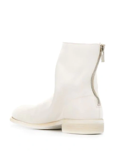 Shop Guidi Cracked-effect Ankle Boots In White