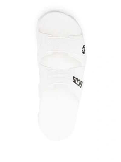 Shop Gcds Side Logo Pool Slides In White