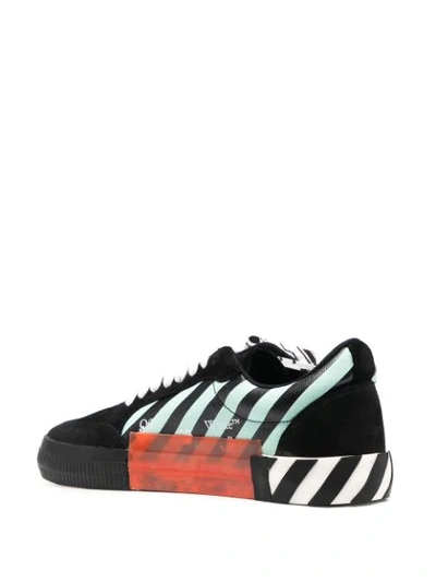 Shop Off-white Vulcanized Fiag Low-top Sneakers In Black
