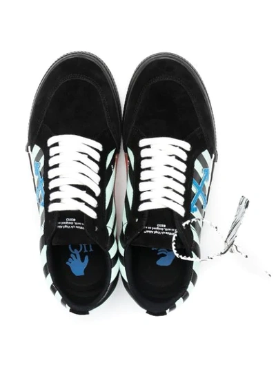 Shop Off-white Vulcanized Fiag Low-top Sneakers In Black