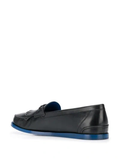 Shop Dolce & Gabbana Segasta Moccasin Loafers In Black