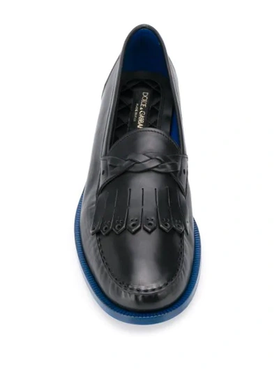 Shop Dolce & Gabbana Segasta Moccasin Loafers In Black