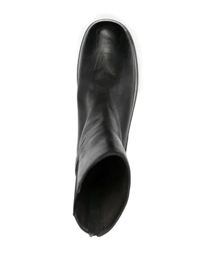 Shop Marsèll Chunky Zip-up Leather Boots In Black