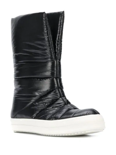 Shop Rick Owens Drkshdw Quilted Front Slit Detail Boots In Black