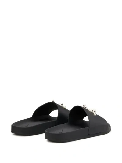 Shop Giuseppe Zanotti Brett Stud-embellished Slides In Black