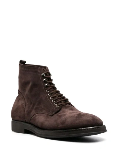 Shop Alberto Fasciani Lace-up Ankle Boots In Brown