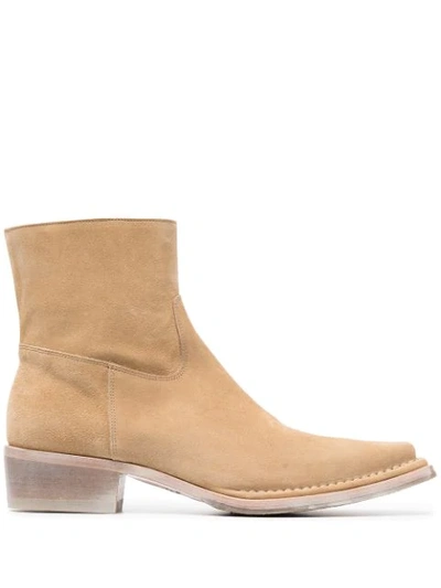 Shop Acne Studios Desert Ankle Boots In Neutrals