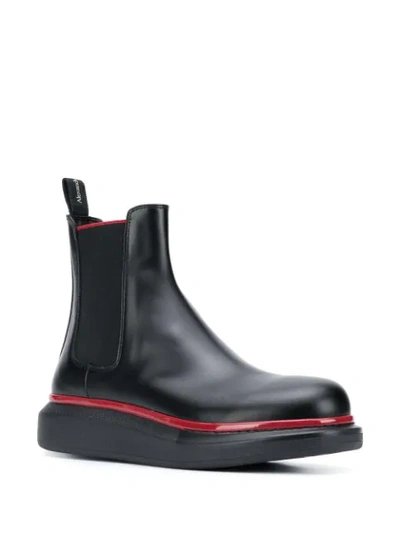 Alexander Mcqueen Chunky Sole Chelsea Boots In Black