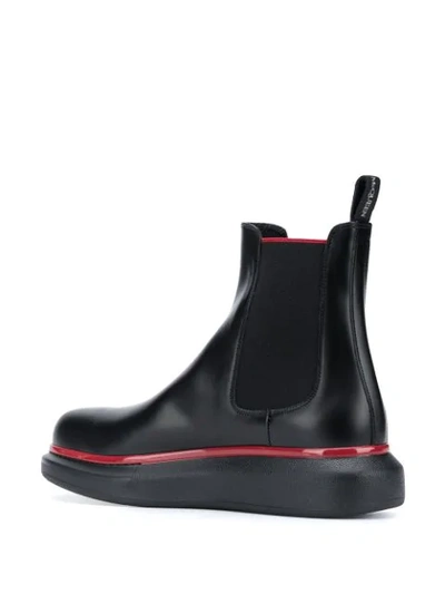 Alexander Mcqueen Chunky Sole Chelsea Boots In Black