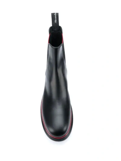 Alexander Mcqueen Chunky Sole Chelsea Boots In Black