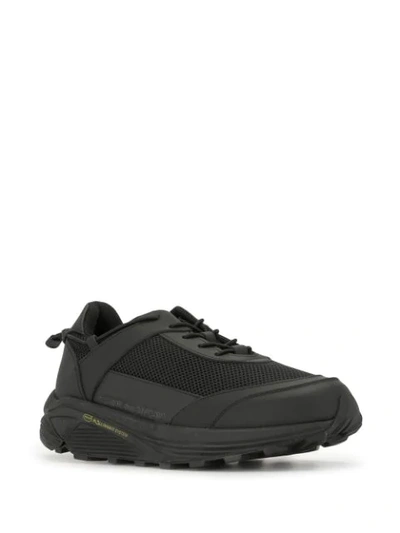 Shop Comme Des Garçons Homme Deux Flat Lace-up Sneakers In Black