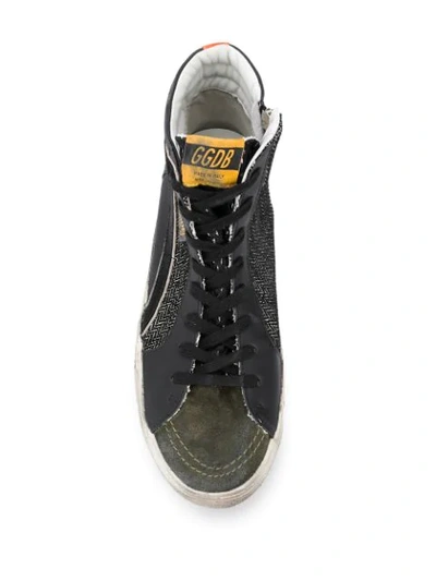 Shop Golden Goose Hi-top Slide Sneakers In Black