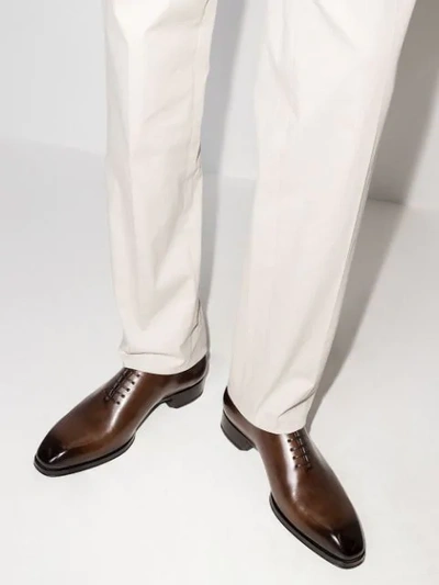 Shop Tom Ford Elken Oxford Shoes In Brown