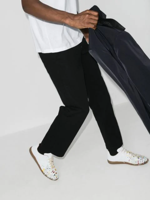 maison margiela white paint splatter