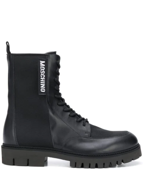 moschino combat boots