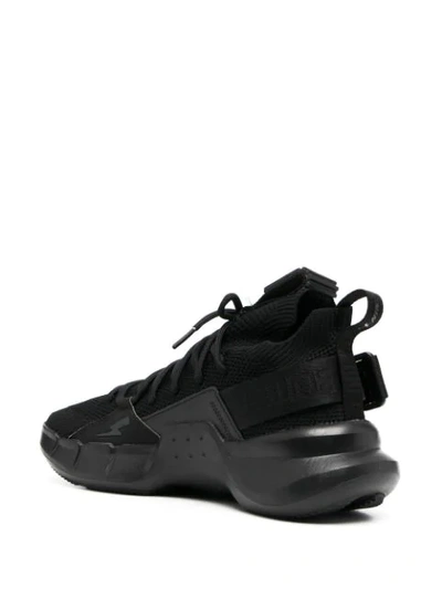 Shop Neil Barrett Techknit Essence 2.3 Low-top Sneakers In Black