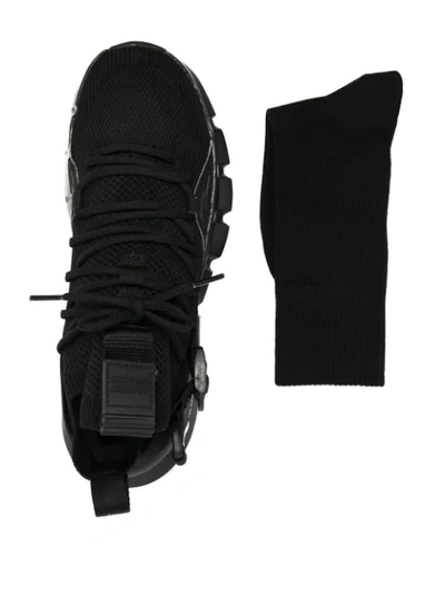 Shop Neil Barrett Techknit Essence 2.3 Low-top Sneakers In Black
