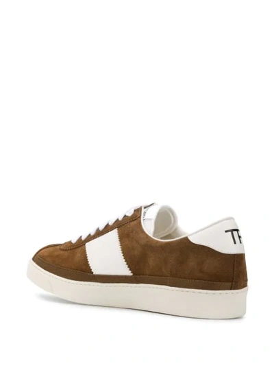 Shop Tom Ford Bannister Low-top Sneakers In Brown