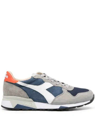 Shop Diadora Panelled Low-top Sneakers In Blue