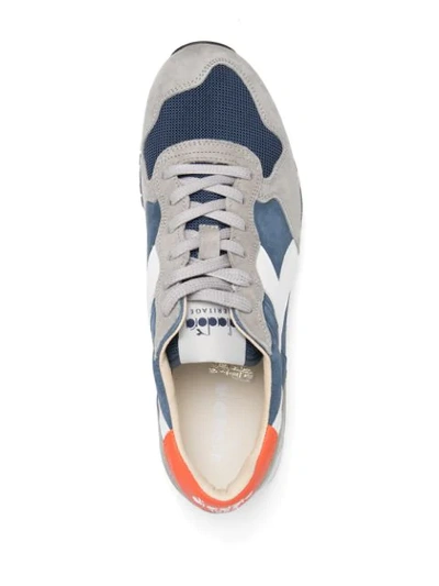 Shop Diadora Panelled Low-top Sneakers In Blue