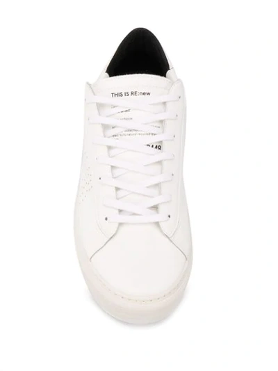 Shop P448 Perforated Low-top Sneakers In White