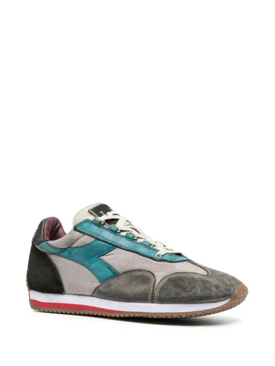 Shop Diadora Equipe H Panelled Sneakers In Green