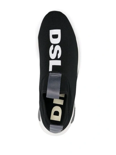Shop Diesel S-kb Sl Ii Sock Sneakers In Black