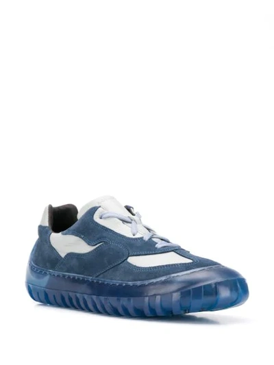 Shop A-cold-wall* Panelled Clear-sole Sneakers In Blue