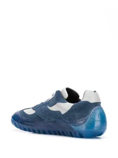 Shop A-cold-wall* Panelled Clear-sole Sneakers In Blue
