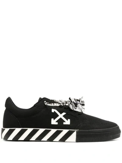 Shop Off-white Vulcanized Low-top Sneakers In Black