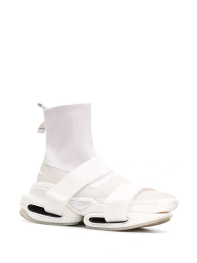 Shop Balmain Bbold High-top Sneakers In White