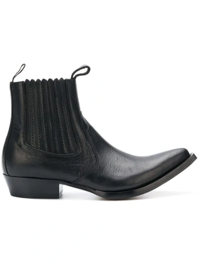 Shop Givenchy Western Ankle Boots In Black