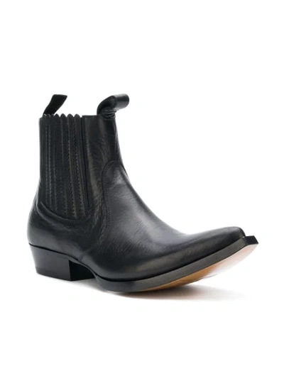 Shop Givenchy Western Ankle Boots In Black