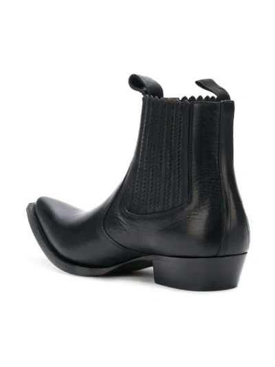 Shop Givenchy Western Ankle Boots In Black