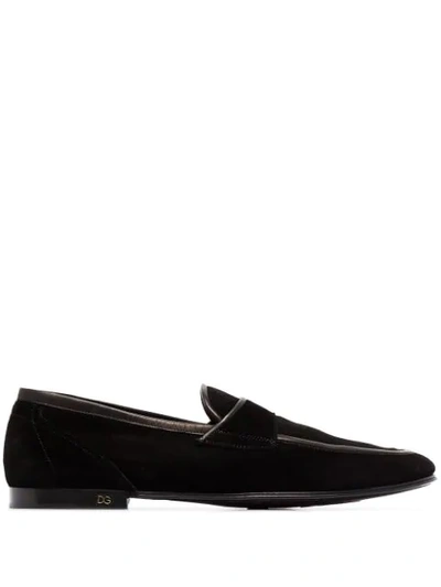 Shop Dolce & Gabbana Erice Loafers In Black