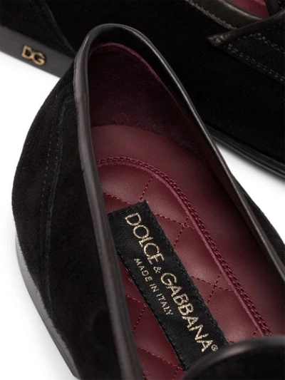 Shop Dolce & Gabbana Erice Loafers In Black
