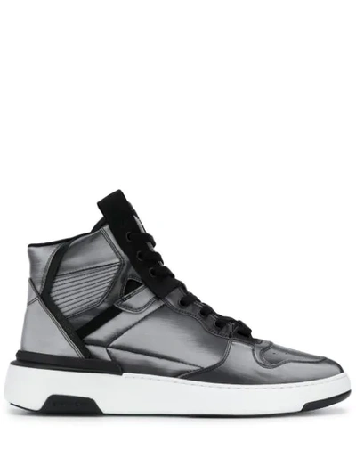 Shop Givenchy Basket Hi-top Sneakers In Grey