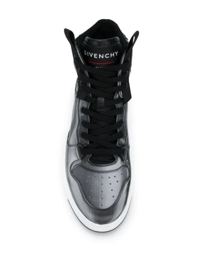 Shop Givenchy Basket Hi-top Sneakers In Grey
