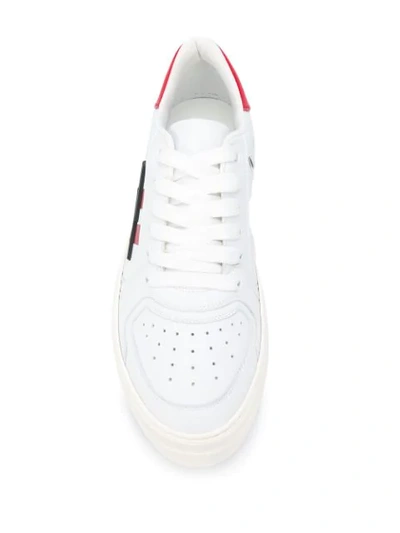 Shop Neil Barrett Bolt Low-top Sneakers In White