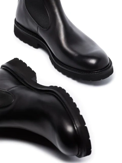 Shop Tricker's Slip-on Leather Boots In Black