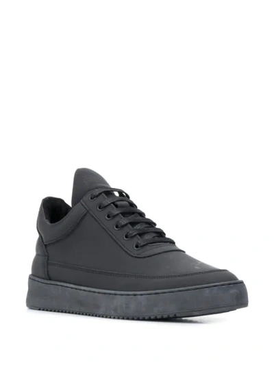 Shop Filling Pieces Padded-heel Low-top Sneakers In Black