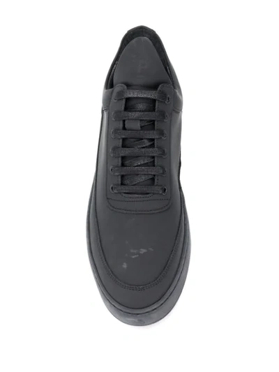 Shop Filling Pieces Padded-heel Low-top Sneakers In Black
