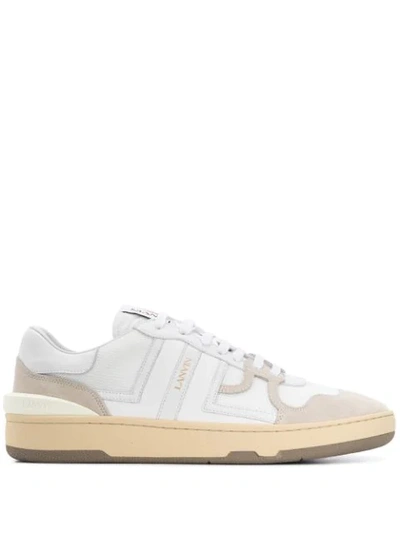 Shop Lanvin Bumper Panelled Sneakers In White