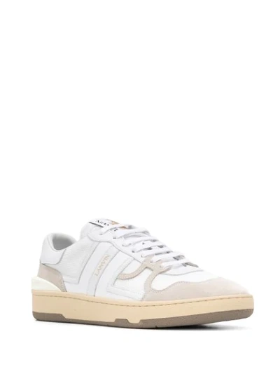 Shop Lanvin Bumper Panelled Sneakers In White