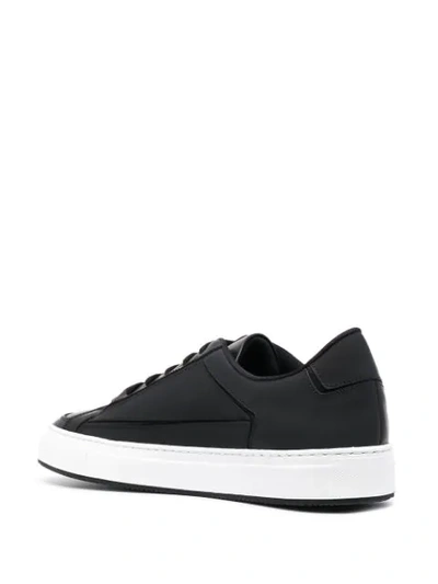 Shop Common Projects Leather Low-top Sneakers In Black