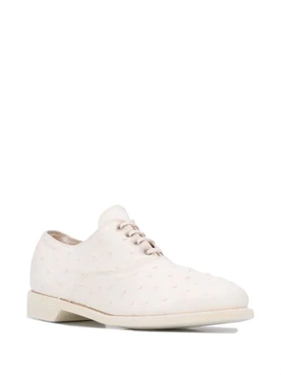 Shop Guidi 110 Lace-up Shoes In White