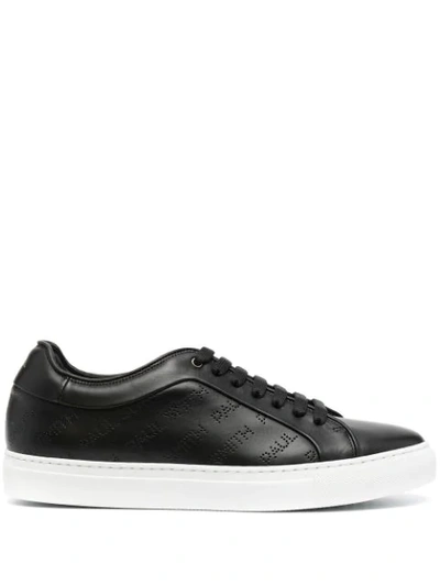 Shop Paul Smith Perforated Logo Sneakers In Black