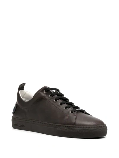 Shop Jacob Cohen Low-top Leather Sneakers In Brown