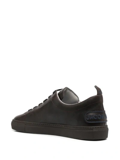 Shop Jacob Cohen Low-top Leather Sneakers In Brown